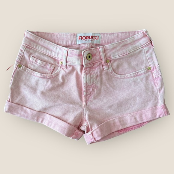 Fiorucci | Pink Denim Cuffed Shorts | Size 27 | NWT - Picture 3 of 10